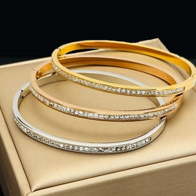 Wholesale Diamond Simple Titanium Steel Bracelet