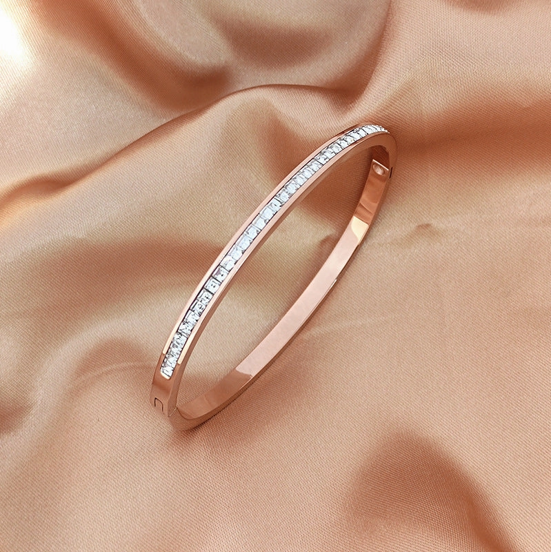 Wholesale Diamond Simple Titanium Steel Bracelet