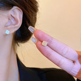 Wholesale Diamond Square Earrings and Studs