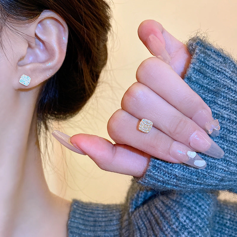Wholesale Diamond Square Earrings and Studs