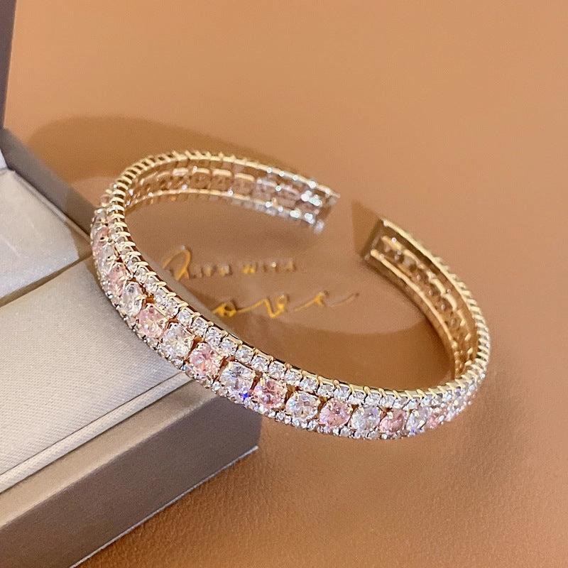 Wholesale Diamond Studded Zircon Alloy Bracelet