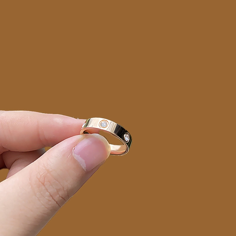 Wholesale Diamond Titanium Steel Ring