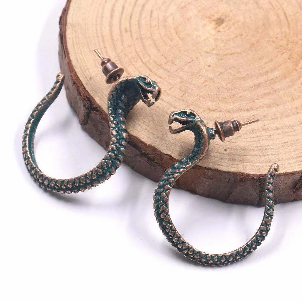 Wholesale Distressed Snake Earrings