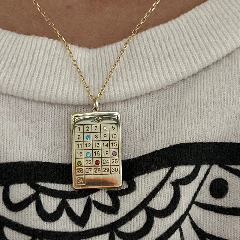 Wholesale DIY Birthstone Date Stainless Steel Sweater Chain