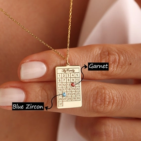 Wholesale DIY Birthstone Date Stainless Steel Sweater Chain
