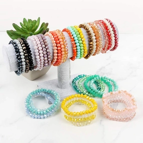 Wholesale DIY Crystal Colorful Elastic Bracelet