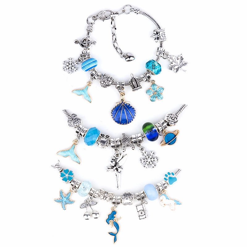 Wholesale diy kids Bracelet blue ocean series set