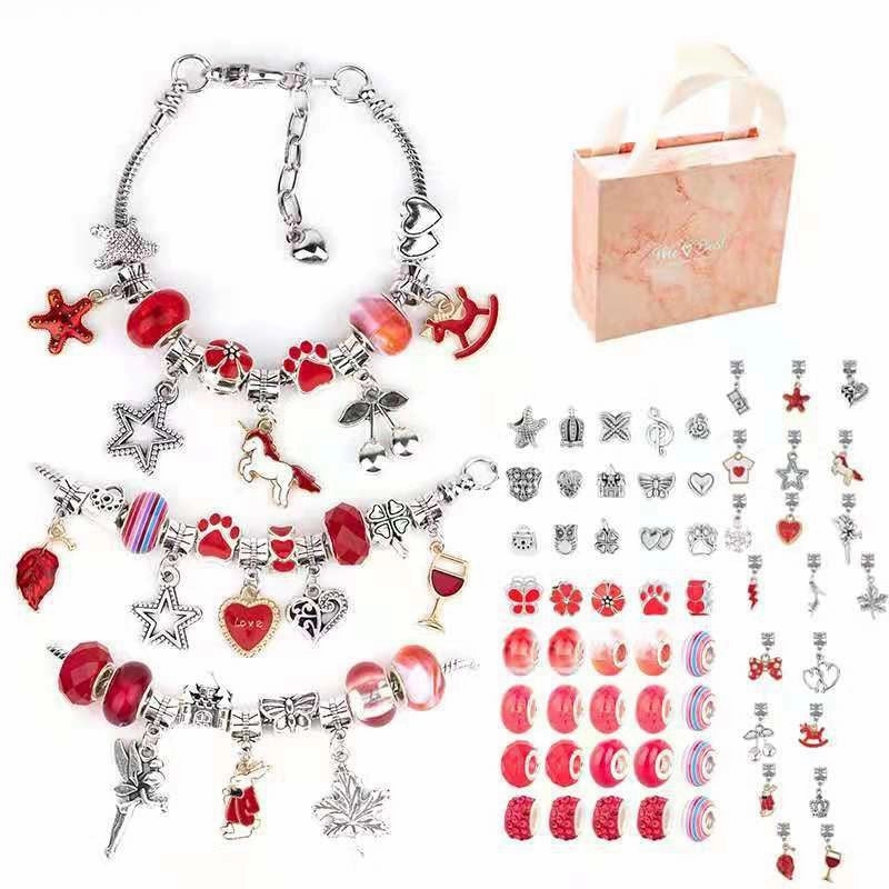 Wholesale diy Kids Bracelet Cartoon Pink Set