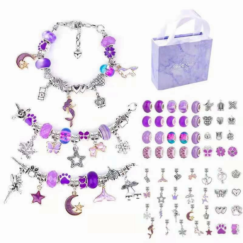 Wholesale diy Kids Bracelet Cartoon Pink Set