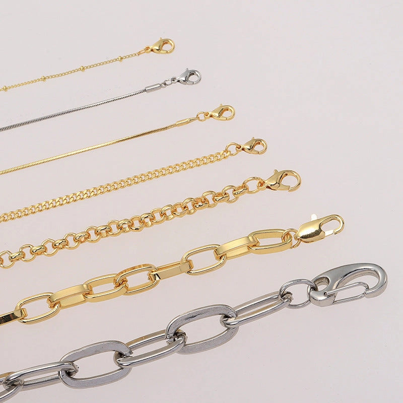 Wholesale DIY Metal Multi-layer Cuban Chain Stacked Sweater Chain