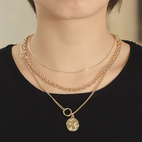 Wholesale DIY Metal Multi-layer Cuban Chain Stacked Sweater Chain