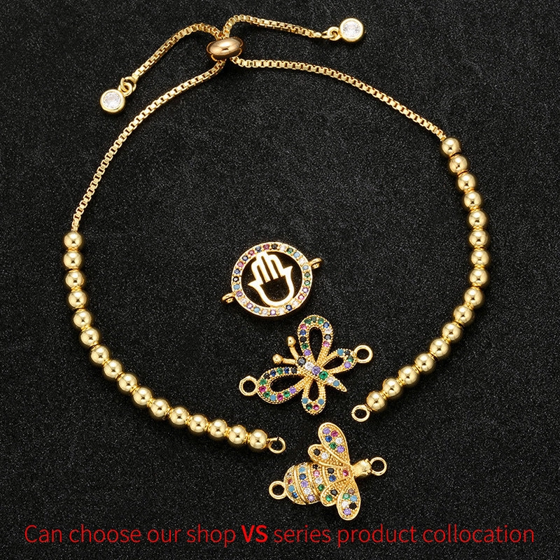 Wholesale DIY Semi-finished Bracelet Accessories Copper Bead Chain Adjustable Bracelet