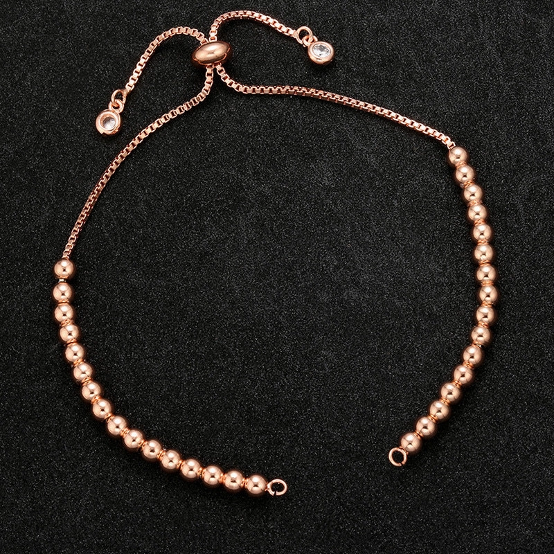 Wholesale DIY Semi-finished Bracelet Accessories Copper Bead Chain Adjustable Bracelet