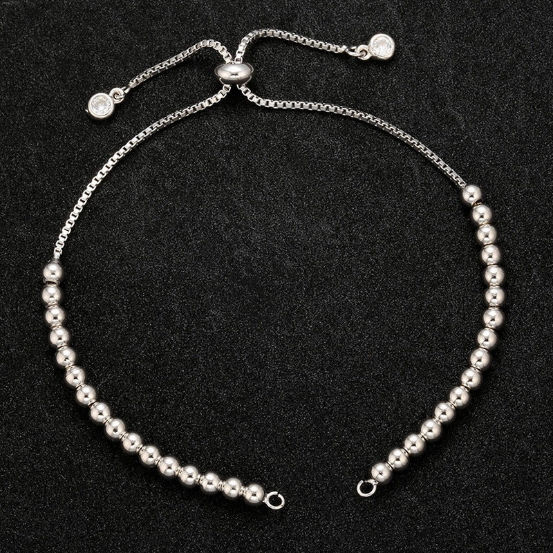 Wholesale DIY Semi-finished Bracelet Accessories Copper Bead Chain Adjustable Bracelet