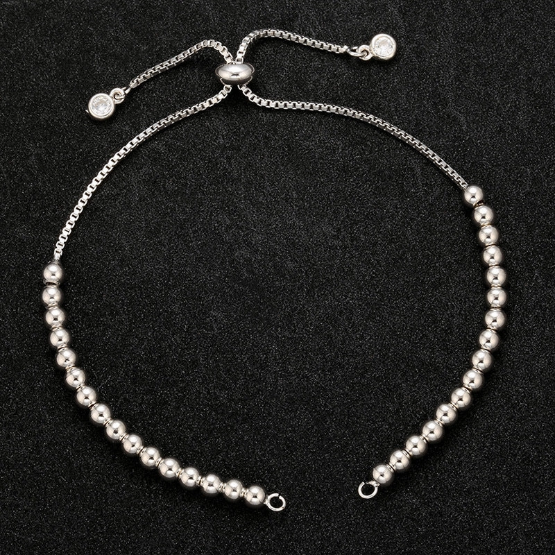 Wholesale DIY Semi-finished Bracelet Accessories Copper Bead Chain Adjustable Bracelet