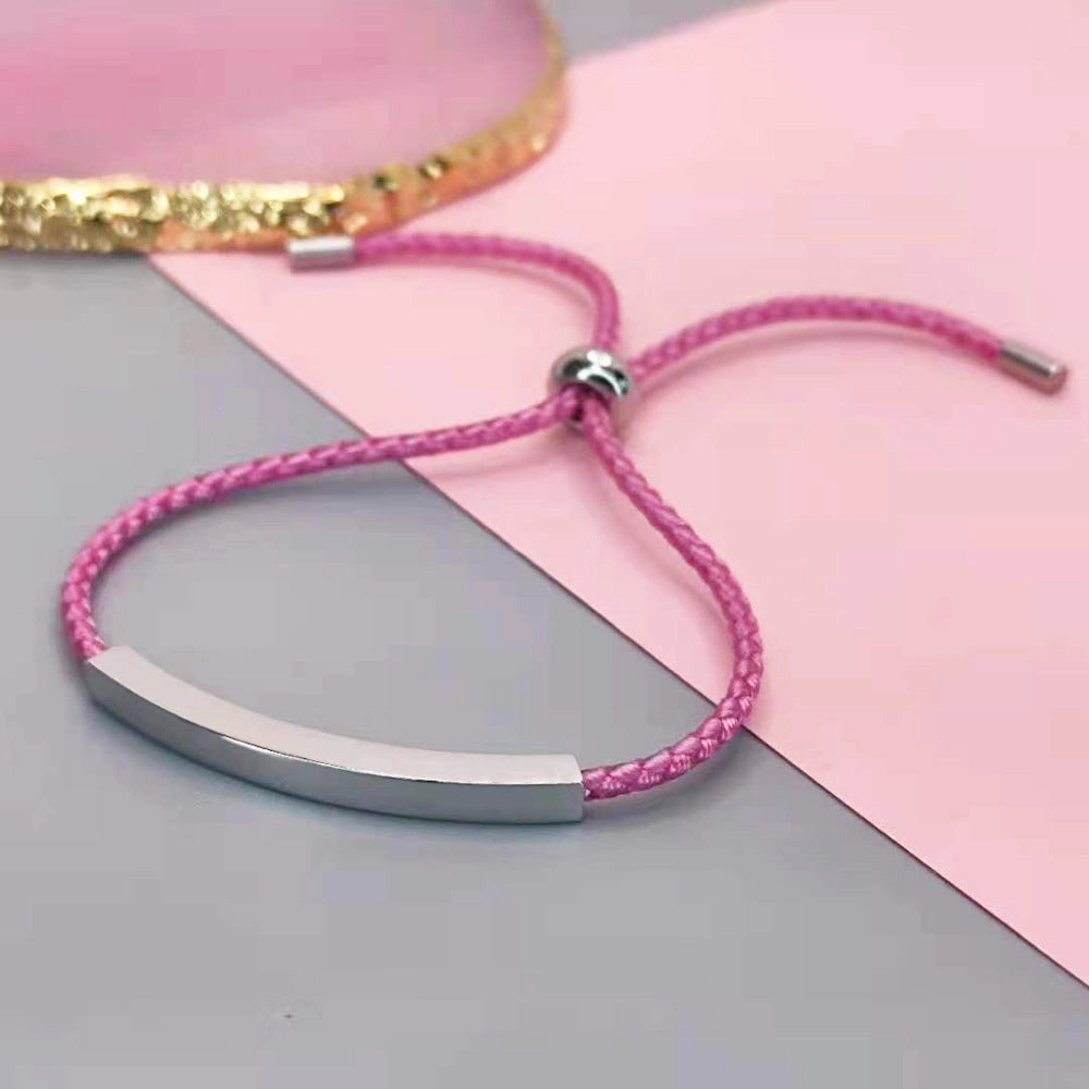 Wholesale DIY Stainless Steel Braided Rope Bracelet