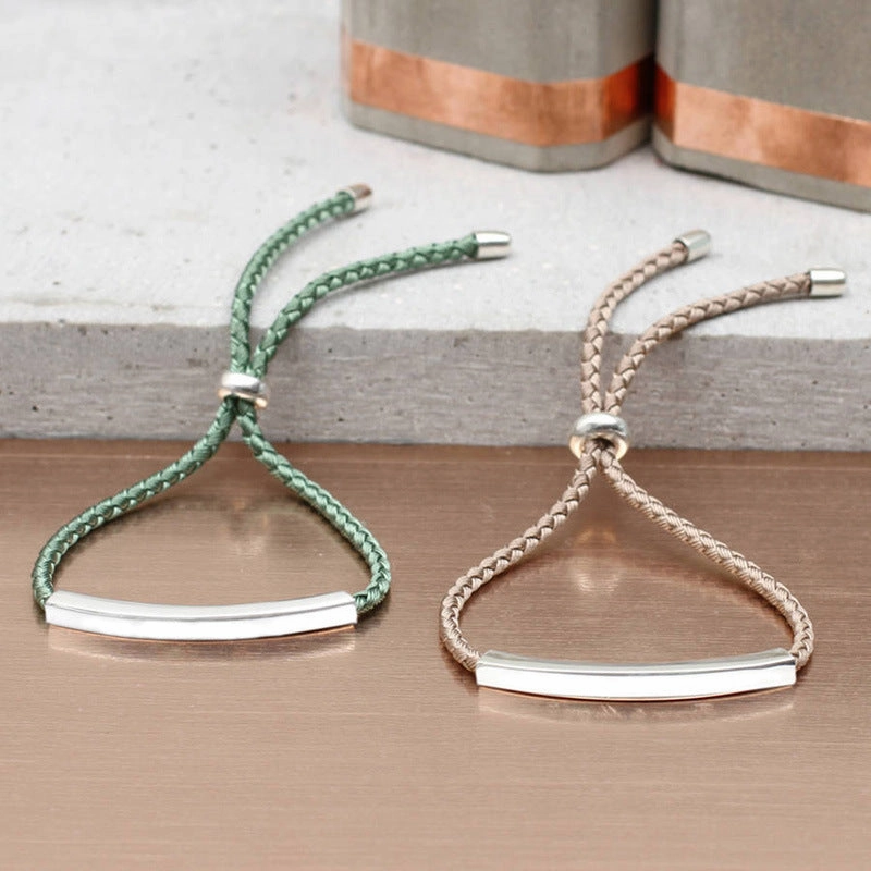 Wholesale DIY Stainless Steel Braided Rope Bracelet