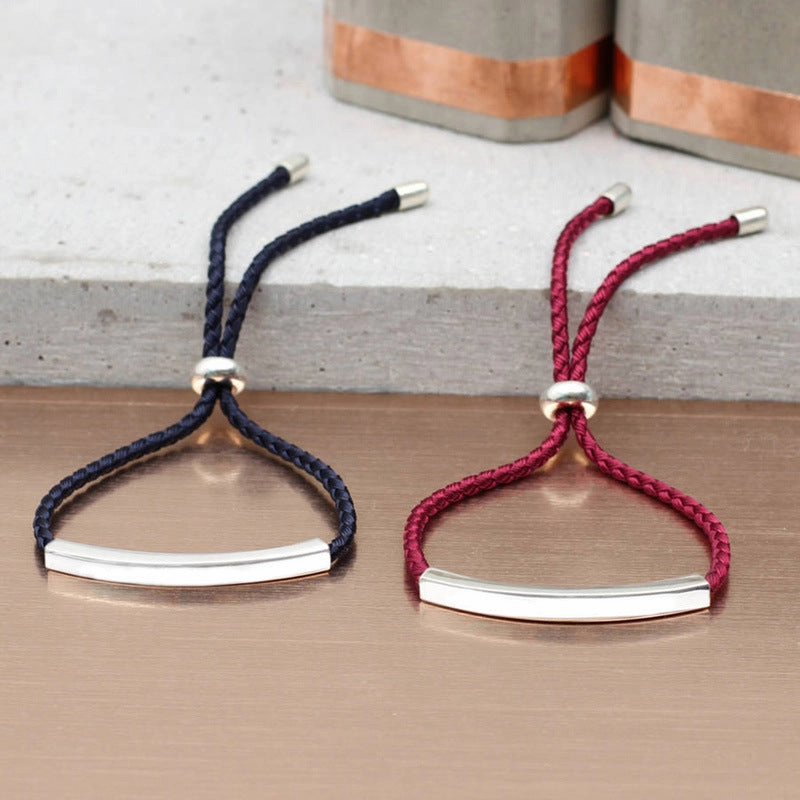 Wholesale DIY Stainless Steel Braided Rope Bracelet