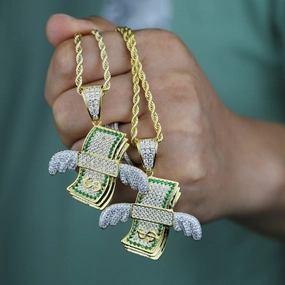Wholesale Dollar Pendant Alloy Necklace