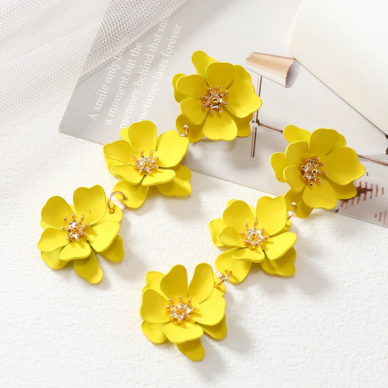 Wholesale Dopamine Flower Earrings