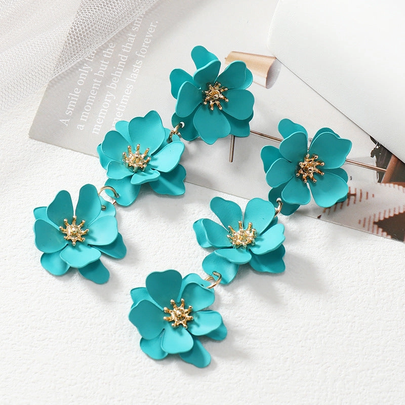 Wholesale Dopamine Flower Earrings