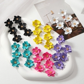 Wholesale Dopamine Flower Earrings