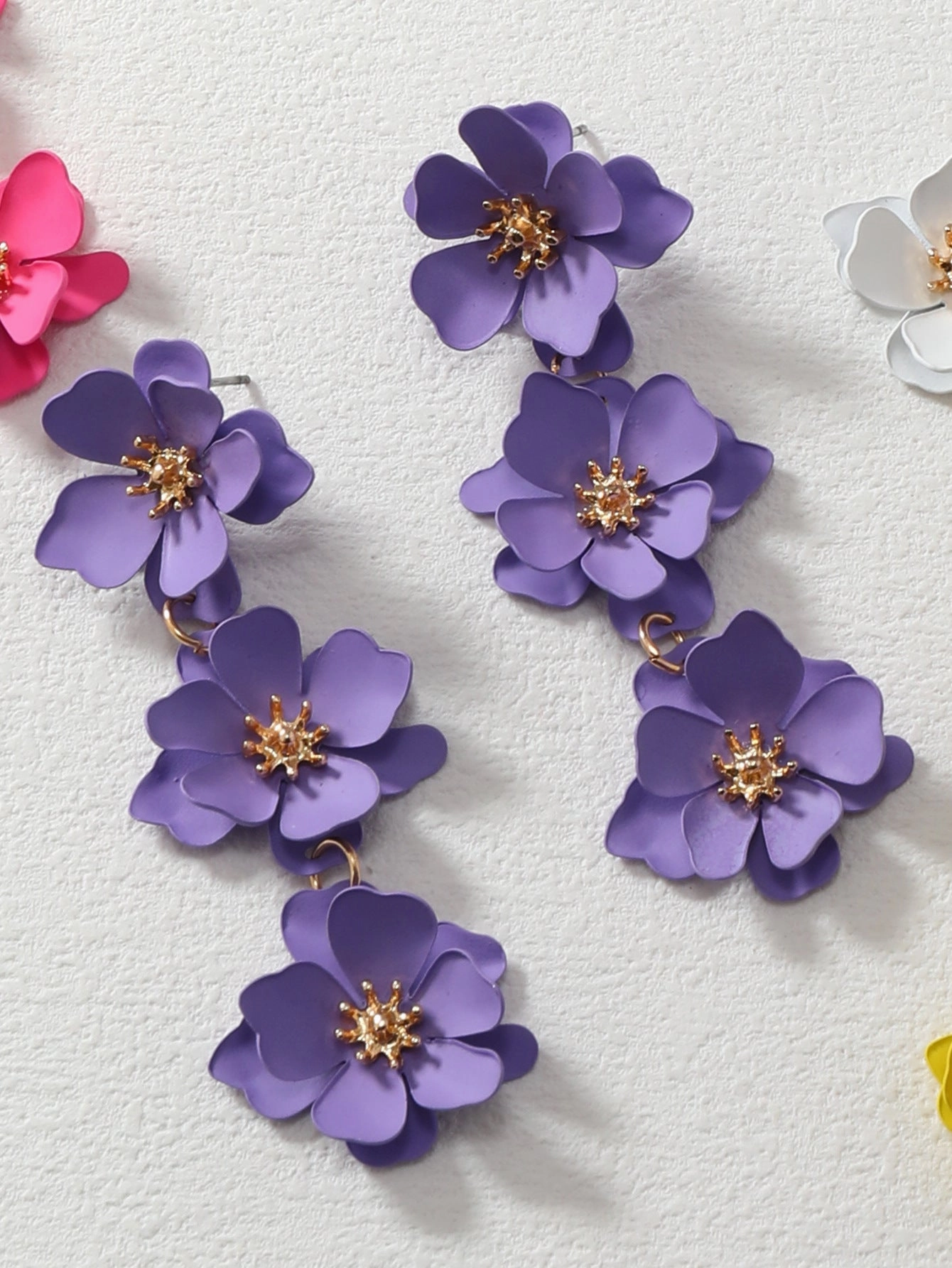 Wholesale Dopamine Flower Earrings