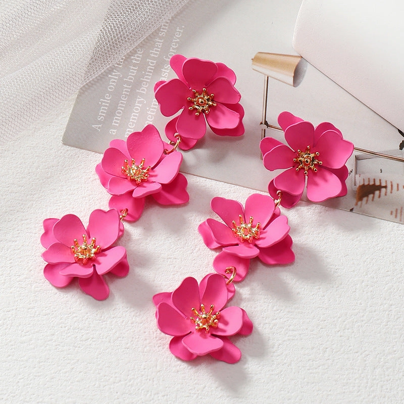Wholesale Dopamine Flower Earrings