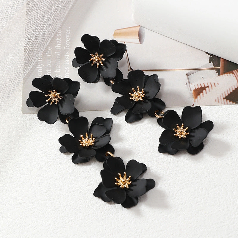 Wholesale Dopamine Flower Earrings