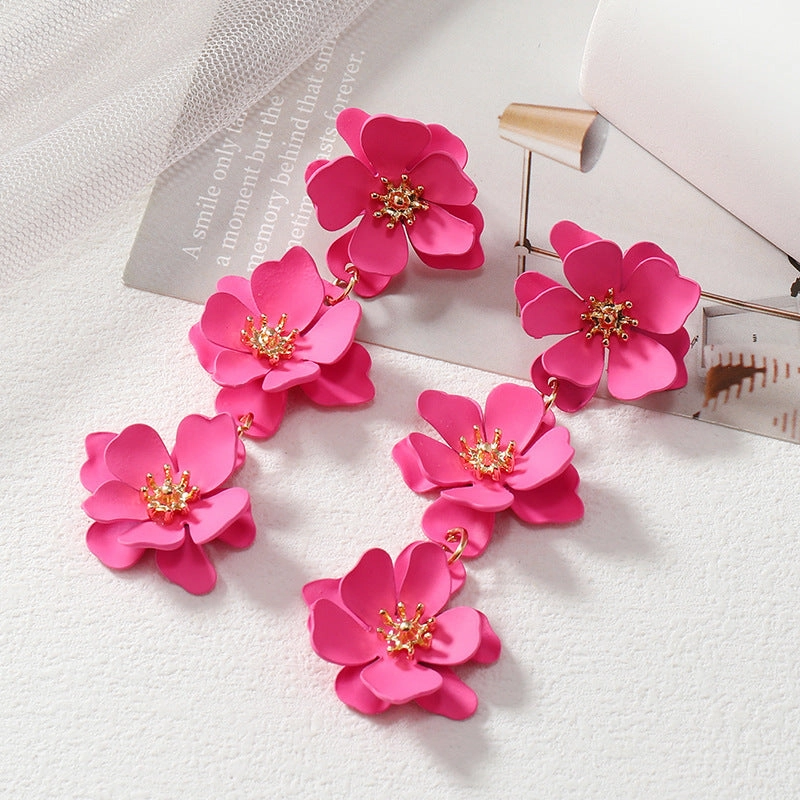 Wholesale Dopamine Flower Earrings