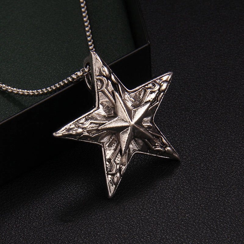 Wholesale Double Five Pointed Star Vintage Necklace Sweater Chain