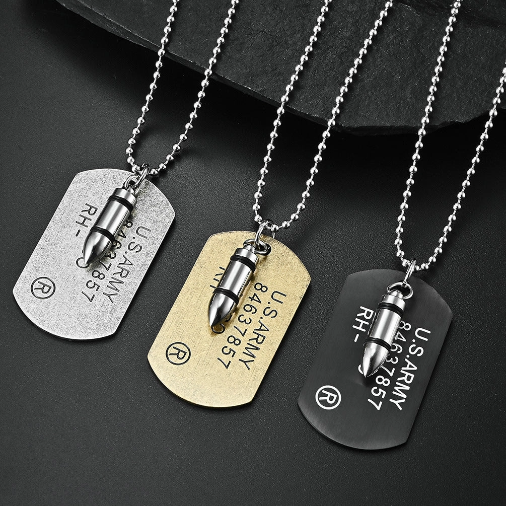 Wholesale Double-layer Pendant Titanium Steel Necklace