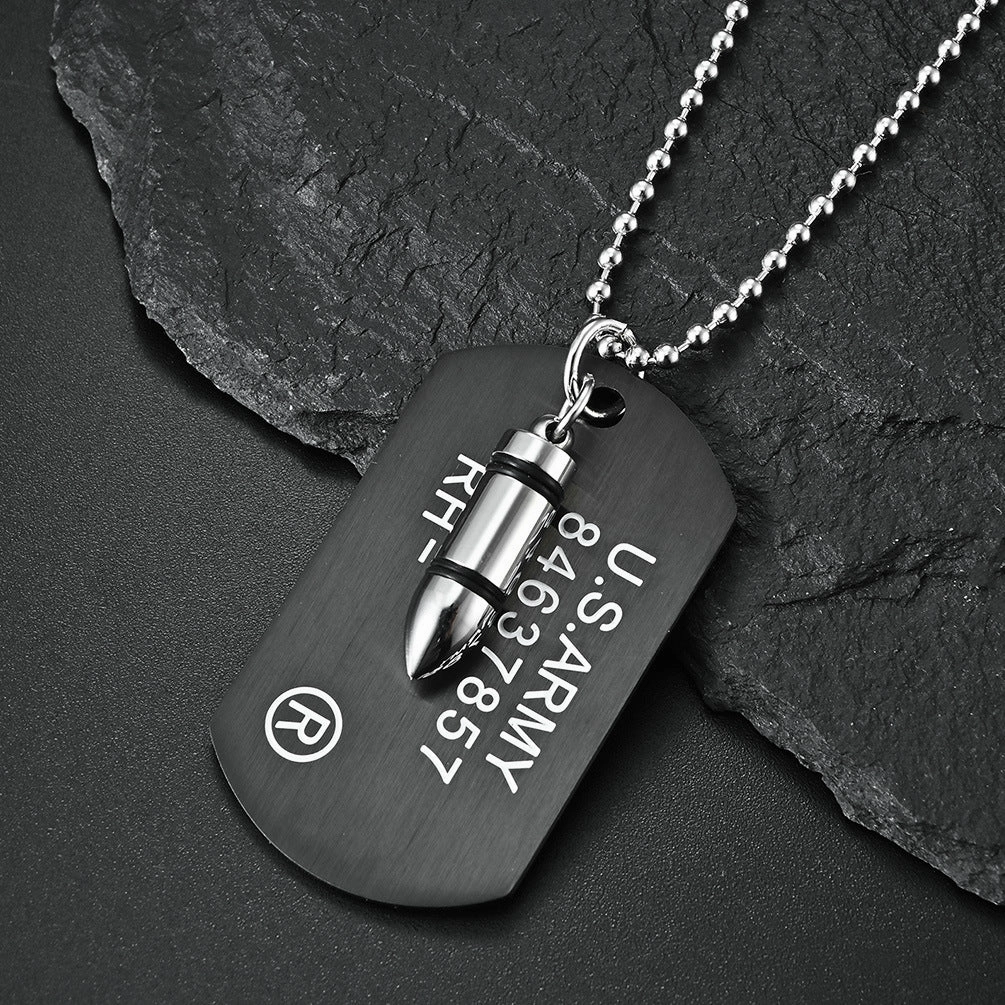 Wholesale Double-layer Pendant Titanium Steel Necklace