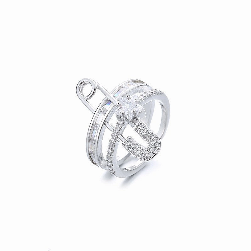Wholesale Double-layer Pin Open Copper Ring