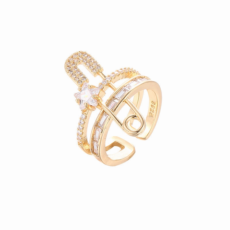 Wholesale Double-layer Pin Open Copper Ring