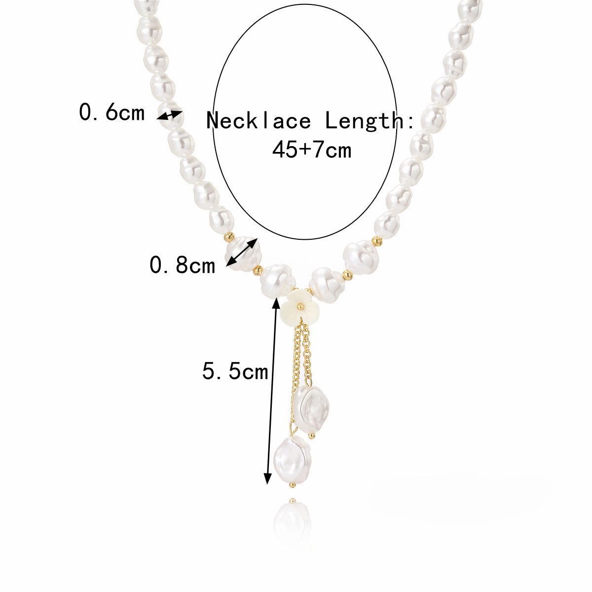 Wholesale Double Layered Irregular Pearl Alloy Necklaces