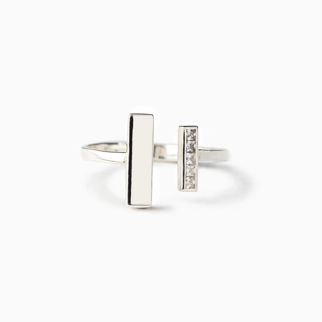 Wholesale Double T Cut Diamonds Sterling Silver Rings