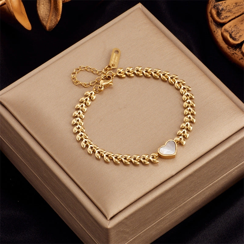 Wholesale Double Thick Chain Color Retaining Titanium Steel Bracelet