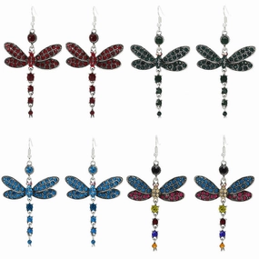 Wholesale Dragonfly Alloy Earrings