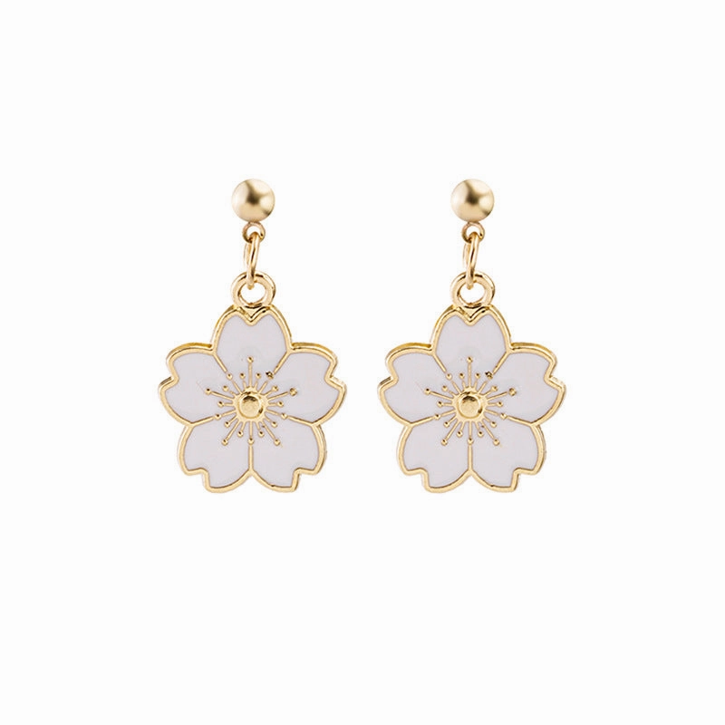 Wholesale Drip Daisy Flowers Alloy Ear Studs