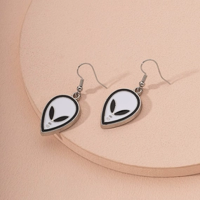 Wholesale Drip Oil Alien Alloy Earrings