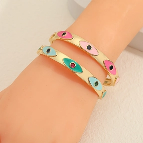 Wholesale Drip Oil Evil Eye Personality Bracelet