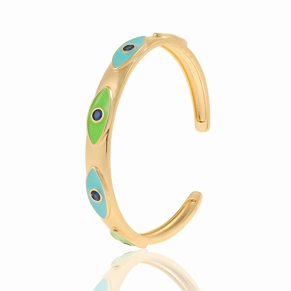 Wholesale Drip Oil Evil Eye Personality Bracelet
