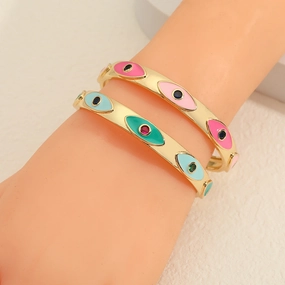 Wholesale Drip Oil Evil Eye Personality Bracelet