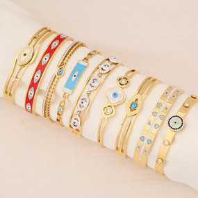Wholesale Drip Oil Eye Stainless Steel Bracelet