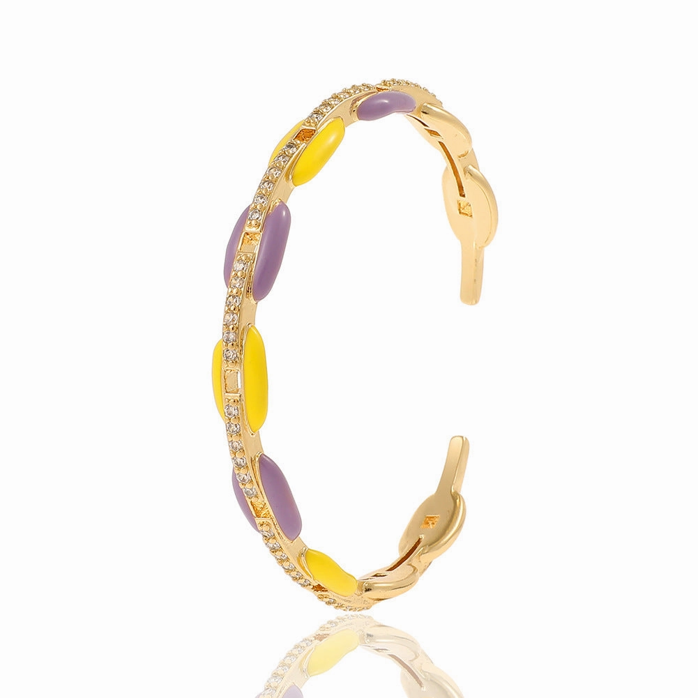 Wholesale Drip Oil Geometric Retro Jump Color Bracelet