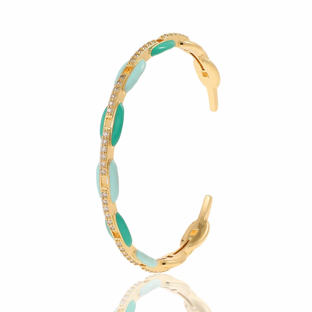Wholesale Drip Oil Geometric Retro Jump Color Bracelet