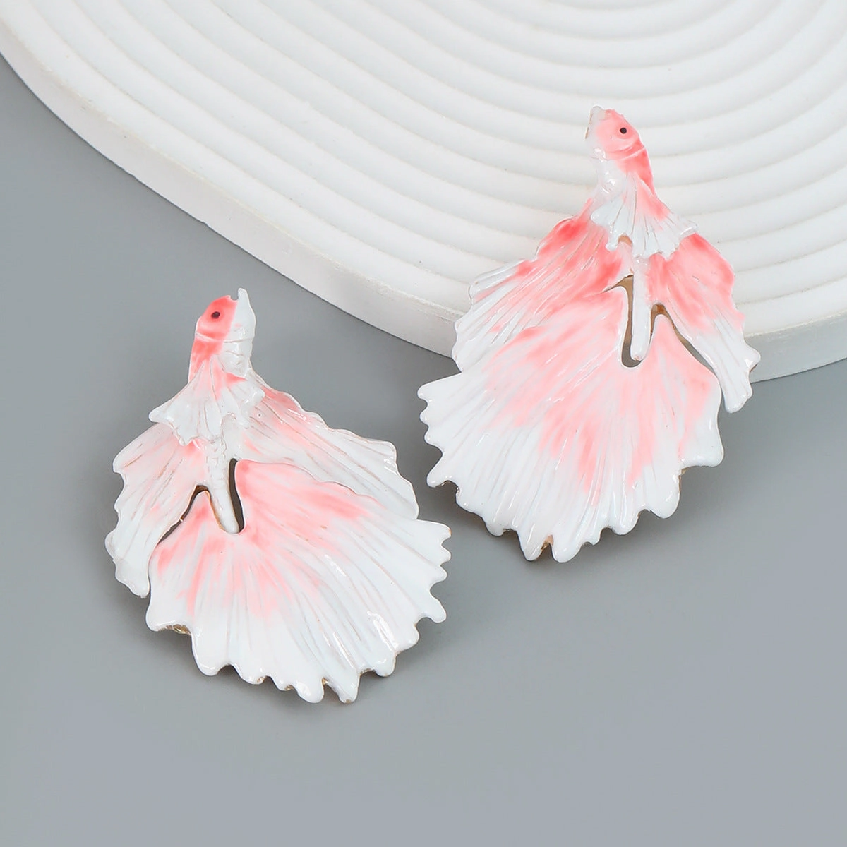 Wholesale Drip Oil Goldfish Alloy Earrings