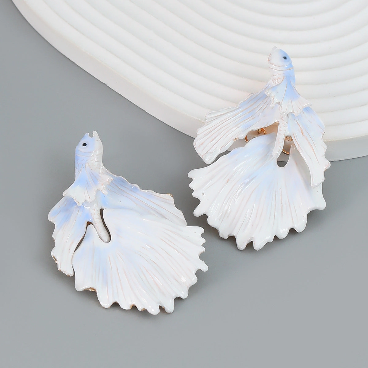 Wholesale Drip Oil Goldfish Alloy Earrings
