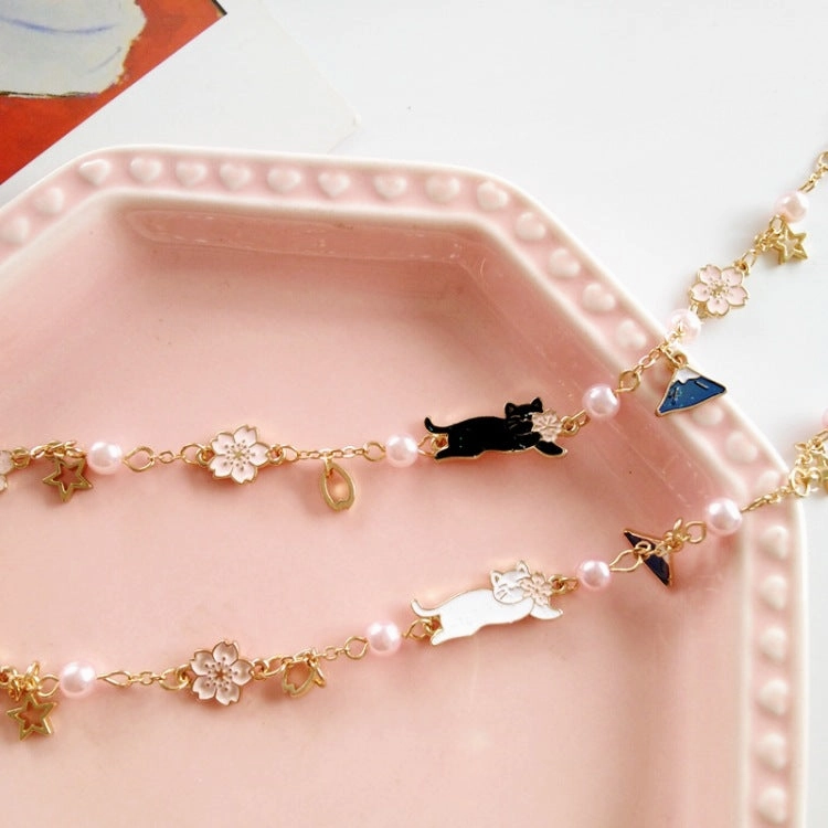 Wholesale Drip Oil Mount Fuji Flower Pearl Alloy Bracelet